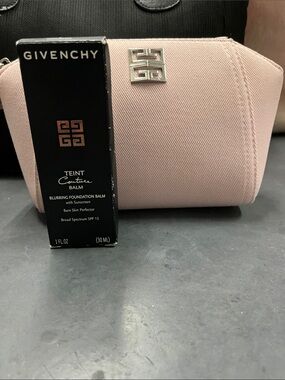 NIB Givenchy Black Teint Couture Balm with Pink NWOT Givenchy Cosmetic Pouch